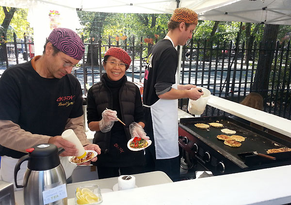 serving at the fair booth